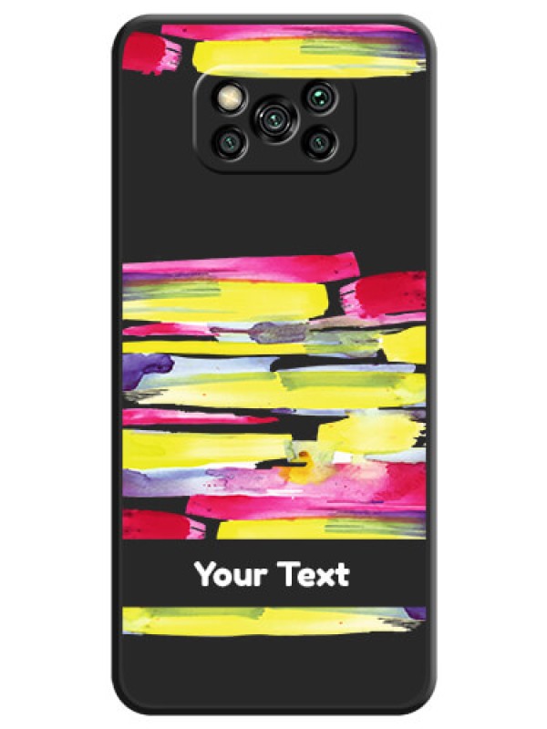 Custom Brush Coloured on Space Black Personalized Soft Matte Phone Covers - Poco X3 Pro