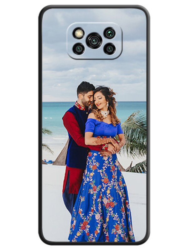 Custom Full Single Pic Upload On Space Black Personalized Soft Matte Phone Covers -Poco X3 Pro