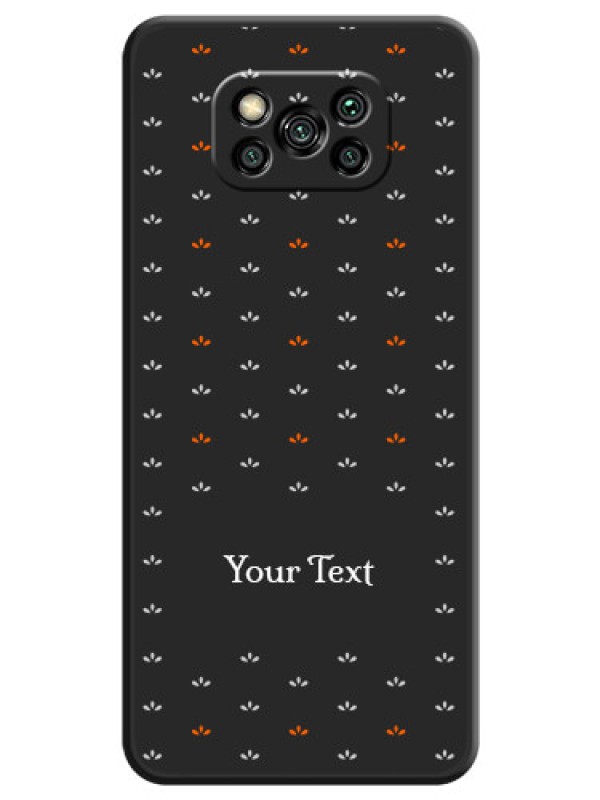 Custom Simple Pattern With Custom Text On Space Black Personalized Soft Matte Phone Covers -Poco X3 Pro