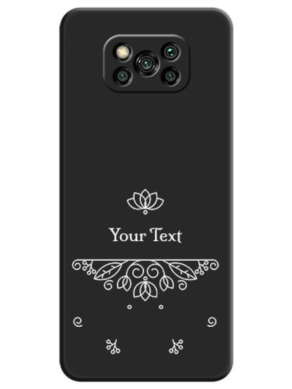 Custom Lotus Garden Custom Text On Space Black Personalized Soft Matte Phone Covers -Poco X3 Pro