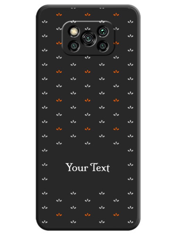 Custom Simple Pattern With Custom Text On Space Black Personalized Soft Matte Phone Covers -Poco X3