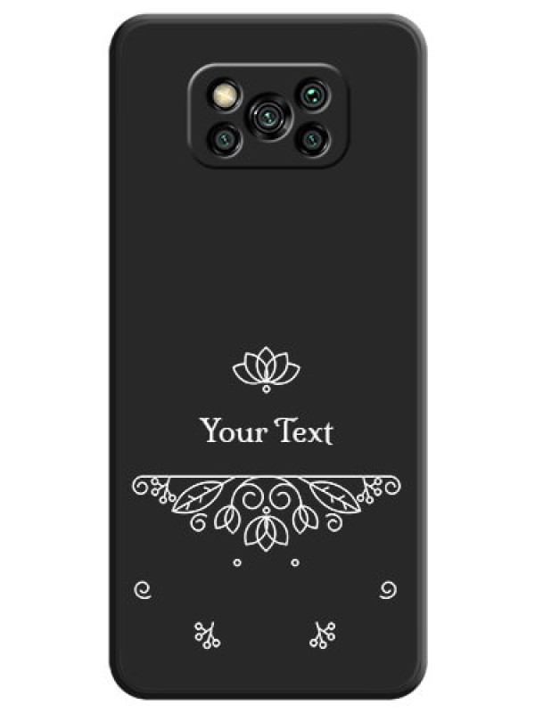 Custom Lotus Garden Custom Text On Space Black Personalized Soft Matte Phone Covers -Poco X3