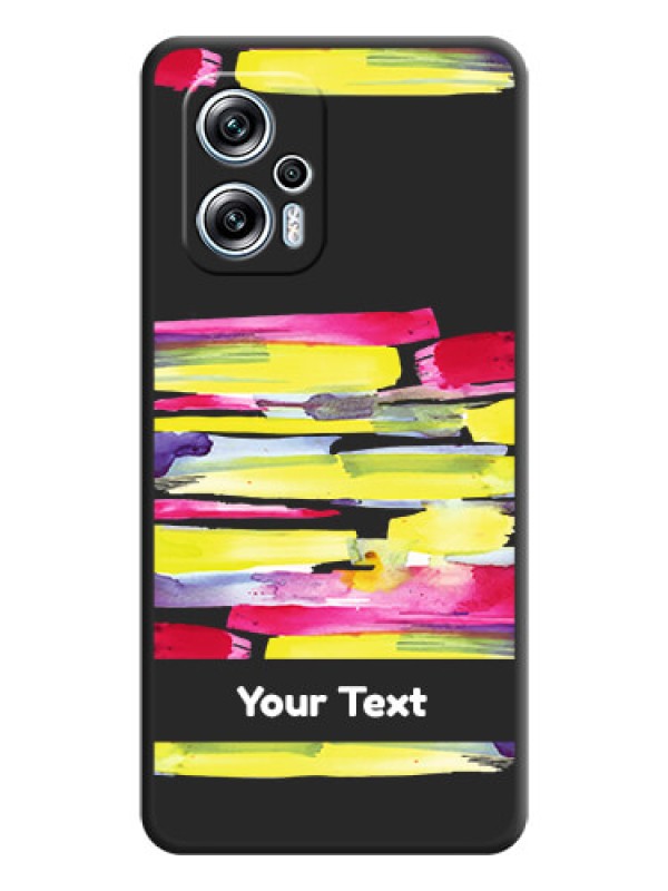 Custom Brush Coloured on Space Black Personalized Soft Matte Phone Covers - Poco X4 Gt 5G