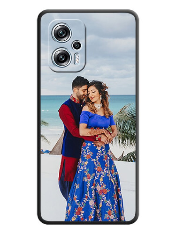 Custom Full Single Pic Upload On Space Black Personalized Soft Matte Phone Covers -Poco X4 Gt 5G
