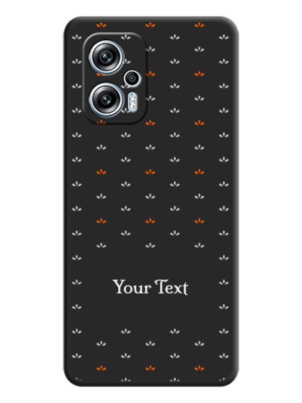 Custom Simple Pattern With Custom Text On Space Black Personalized Soft Matte Phone Covers -Poco X4 Gt 5G