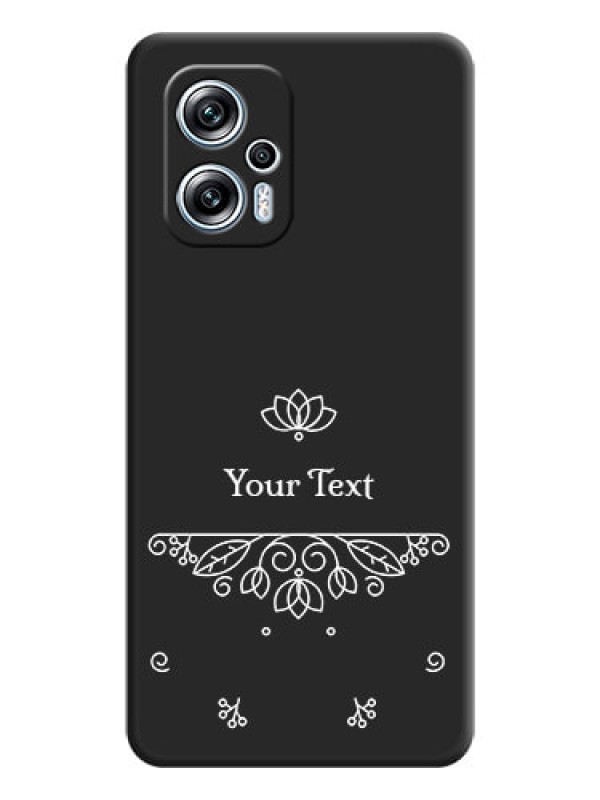 Custom Lotus Garden Custom Text On Space Black Personalized Soft Matte Phone Covers -Poco X4 Gt 5G
