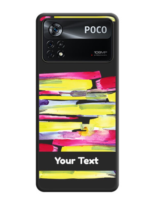 Custom Brush Coloured on Space Black Personalized Soft Matte Phone Covers - Poco X4 Pro 5G
