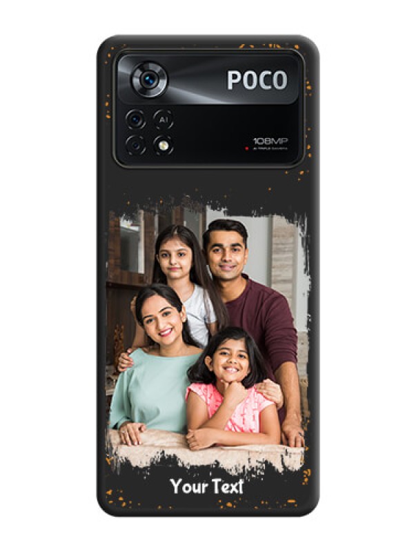 Custom Spray Free Design on Photo on Space Black Soft Matte Phone Cover - Poco X4 Pro 5G