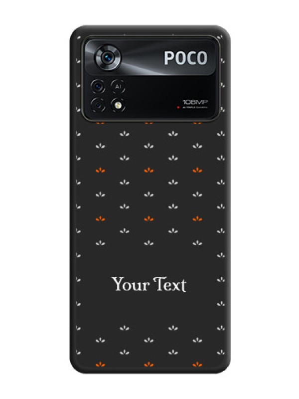 Custom Simple Pattern With Custom Text On Space Black Personalized Soft Matte Phone Covers -Poco X4 Pro 5G