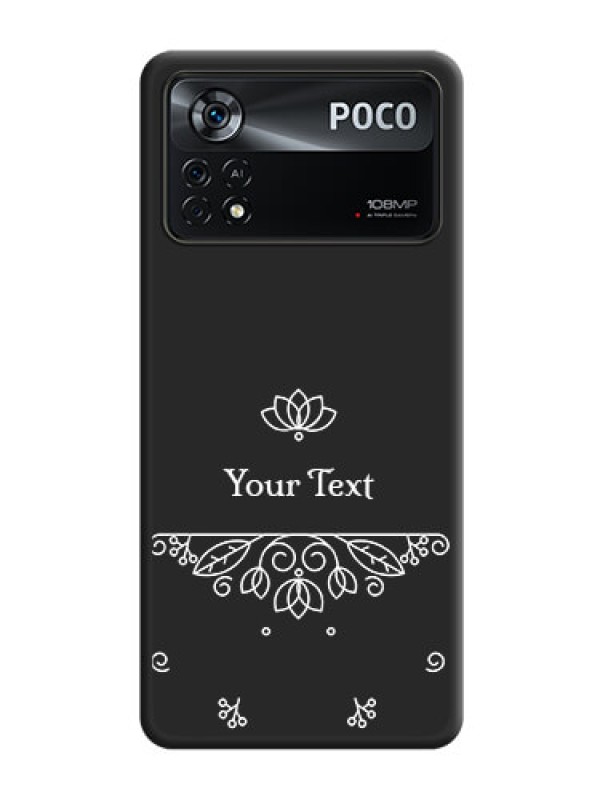 Custom Lotus Garden Custom Text On Space Black Personalized Soft Matte Phone Covers -Poco X4 Pro 5G