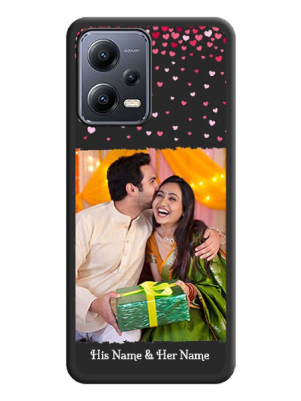 Custom Fall in Love with Your Partner  on Photo on Space Black Soft Matte Phone Cover - Poco X5 5G