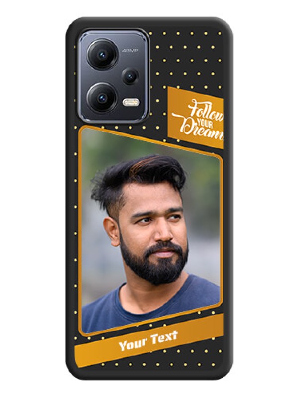 Custom Follow Your Dreams with White Dots on Space Black Custom Soft Matte Phone Cases - Poco X5 5G