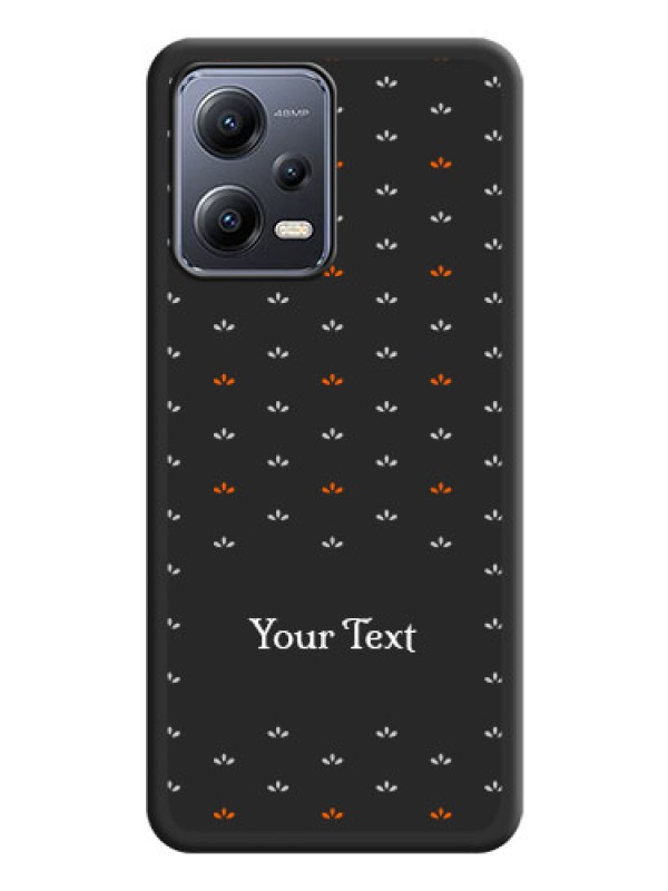 Custom Simple Pattern With Custom Text On Space Black Personalized Soft Matte Phone Covers -Poco X5 5G