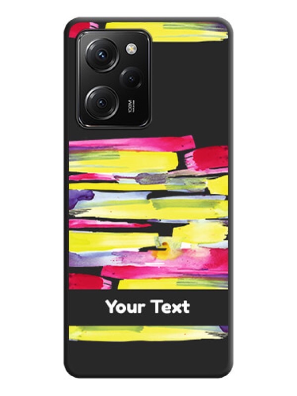 Custom Brush Coloured on Space Black Personalized Soft Matte Phone Covers -Poco X5 Pro 5G