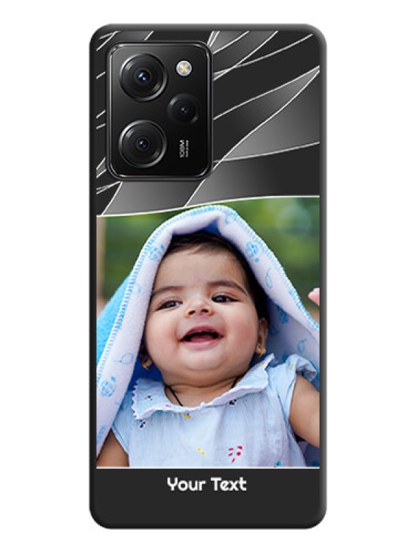 Custom Mixed Wave Lines - Photo on Space Black Soft Matte Mobile Cover -Poco X5 Pro 5G