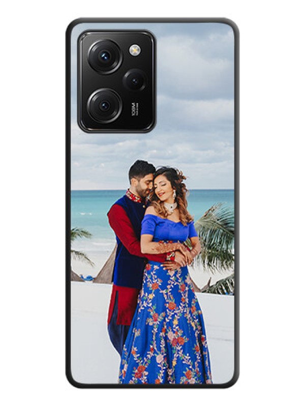 Custom Full Single Pic Upload On Space Black Personalized Soft Matte Phone Covers -ApplePoco X5 Pro 5G
