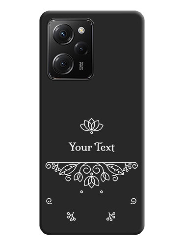 Custom Lotus Garden Custom Text On Space Black Personalized Soft Matte Phone Covers -ApplePoco X5 Pro 5G