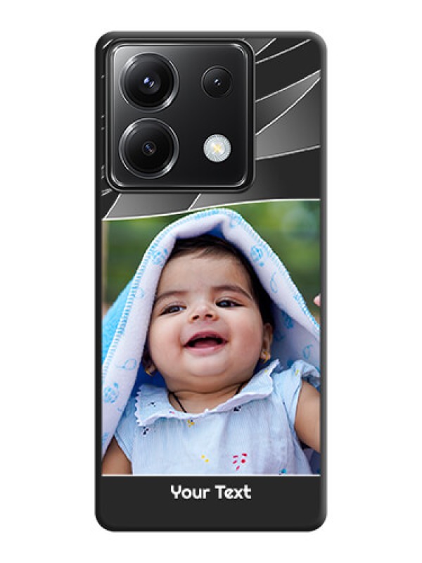 Custom Mixed Wave Lines - Photo on Space Black Soft Matte Mobile Cover - Poco X6 5G