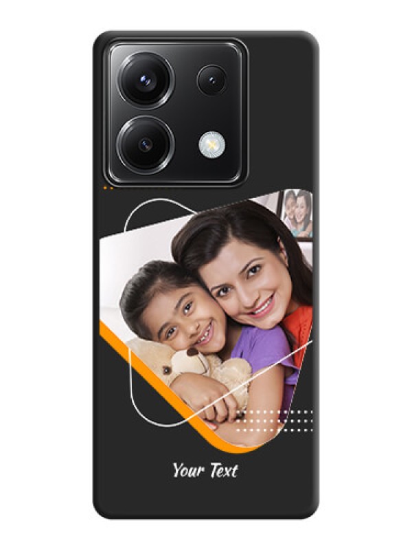 Custom Yellow Triangle - Photo on Space Black Soft Matte Phone Cover - Poco X6 5G