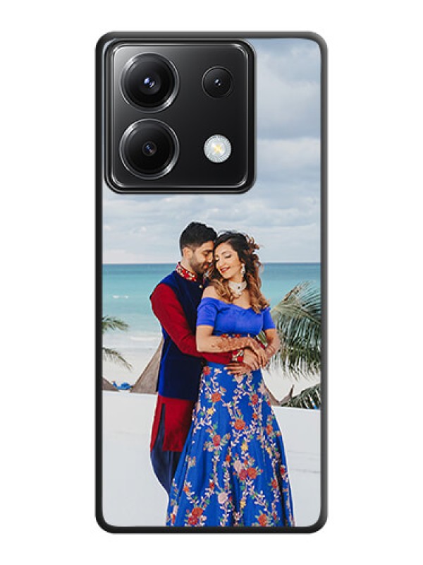 Custom Full Single Pic Upload On Space Black Personalized Soft Matte Phone Covers - Poco X6 5G