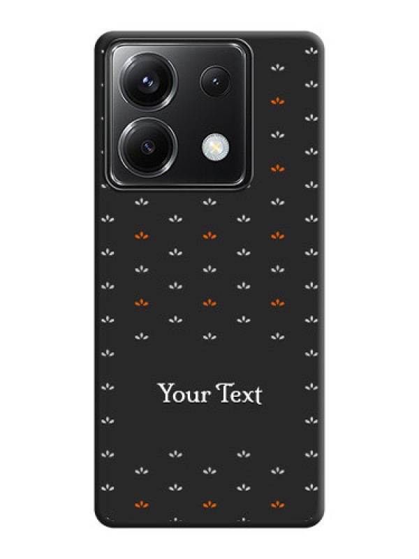 Custom Simple Pattern With Custom Text On Space Black Personalized Soft Matte Phone Covers - Poco X6 5G