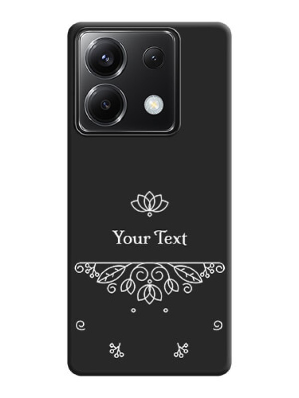 Custom Lotus Garden Custom Text On Space Black Personalized Soft Matte Phone Covers - Poco X6 5G