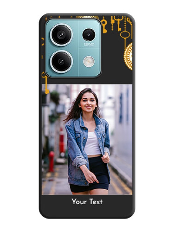 Custom Decorative Design with Text on Space Black Custom Soft Matte Back Cover - Poco X6 Neo 5G