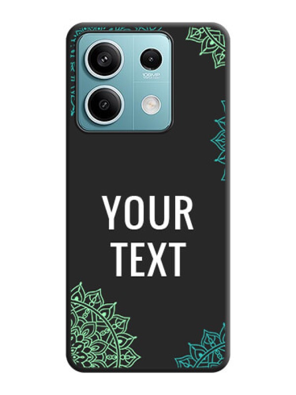 Custom Your Name with Floral Design on Space Black Custom Soft Matte Back Cover - Poco X6 Neo 5G