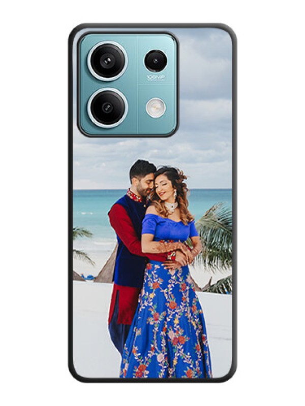 Custom Full Single Pic Upload On Space Black Personalized Soft Matte Phone Covers - Poco X6 Neo 5G