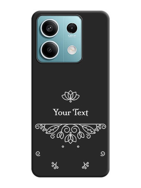 Custom Lotus Garden Custom Text On Space Black Personalized Soft Matte Phone Covers - Poco X6 Neo 5G