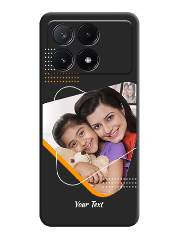 Custom Yellow Triangle - Photo on Space Black Soft Matte Phone Cover - Poco X6 Pro 5G