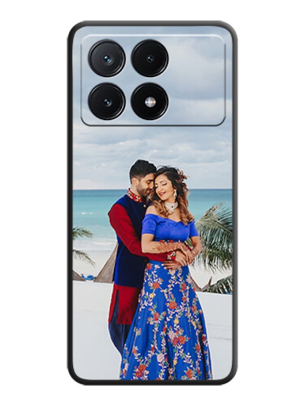 Custom Full Single Pic Upload On Space Black Personalized Soft Matte Phone Covers - Poco X6 Pro 5G