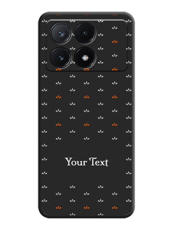 Custom Simple Pattern With Custom Text On Space Black Personalized Soft Matte Phone Covers - Poco X6 Pro 5G