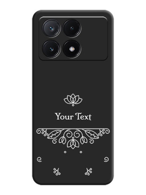Custom Lotus Garden Custom Text On Space Black Personalized Soft Matte Phone Covers - Poco X6 Pro 5G