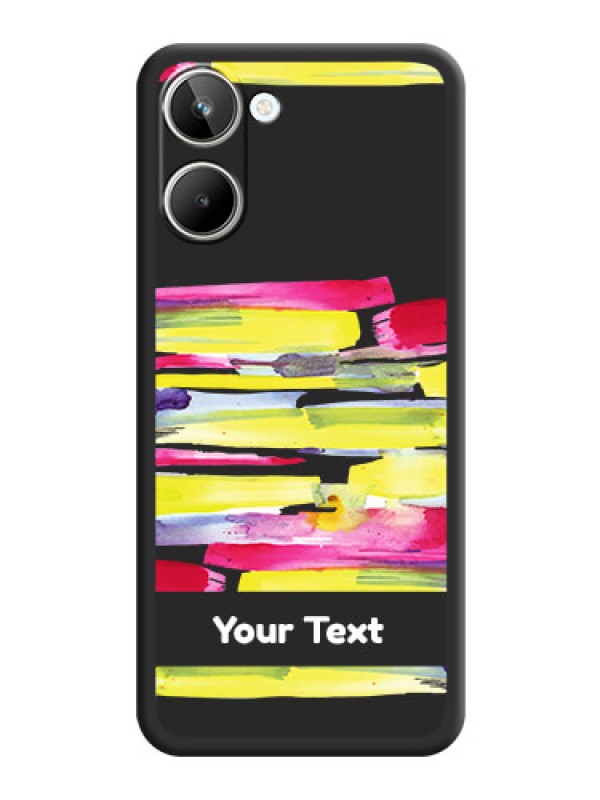 Custom Brush Coloured on Space Black Personalized Soft Matte Phone Covers - Realme 10 Pro 5G