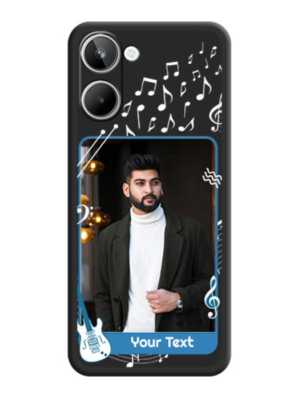 Custom Musical Theme Design with Text on Photo on Space Black Soft Matte Mobile Case - Realme 10 Pro 5G