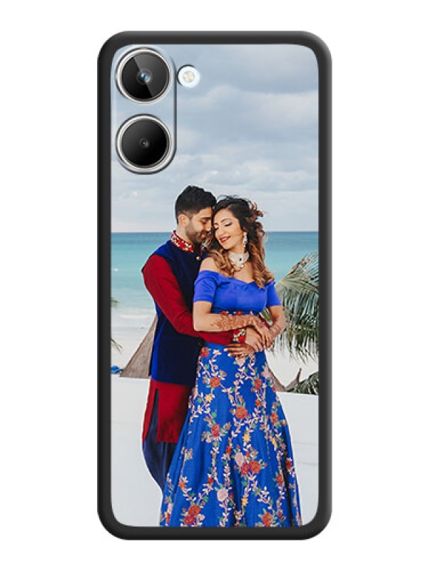 Custom Full Single Pic Upload On Space Black Personalized Soft Matte Phone Covers -Realme 10 Pro 5G