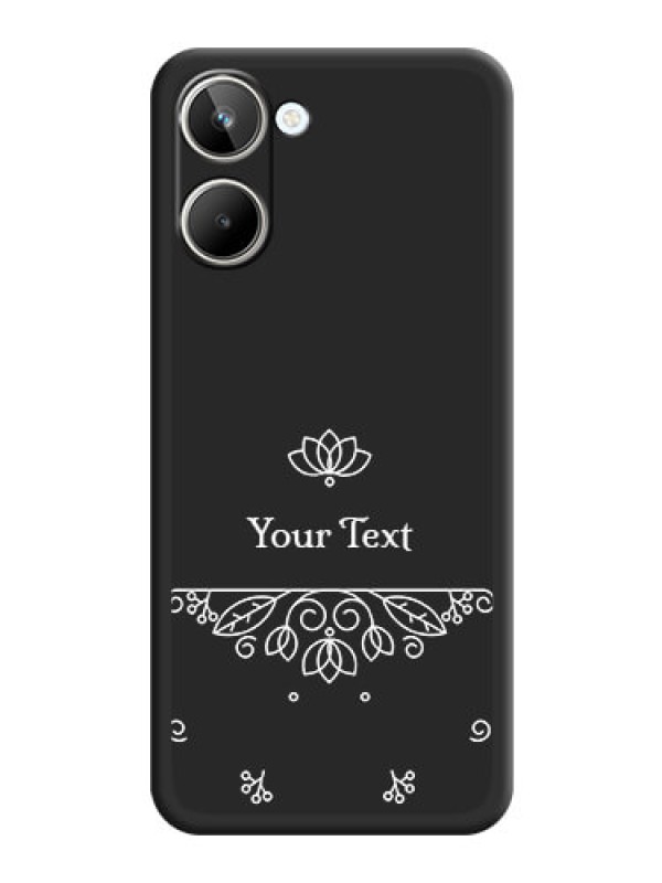 Custom Lotus Garden Custom Text On Space Black Personalized Soft Matte Phone Covers -Realme 10 Pro 5G