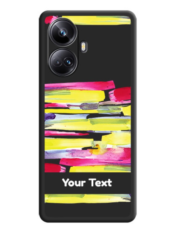 Custom Brush Coloured on Space Black Personalized Soft Matte Phone Covers - Realme 10 Pro Plus 5G