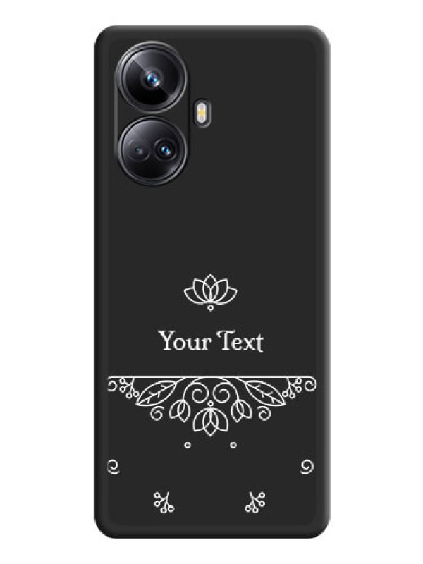 Custom Lotus Garden Custom Text On Space Black Personalized Soft Matte Phone Covers -Realme 10 Pro Plus 5G