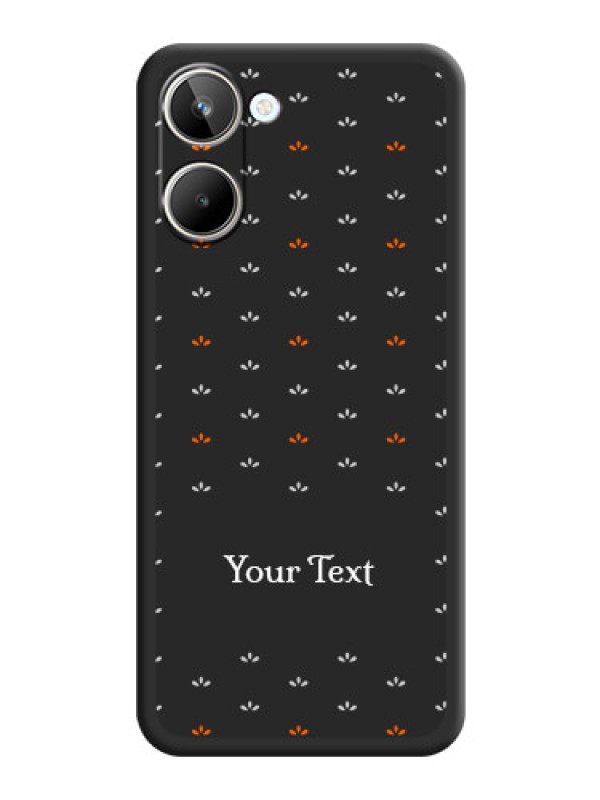 Custom Simple Pattern With Custom Text On Space Black Personalized Soft Matte Phone Covers -Realme 10