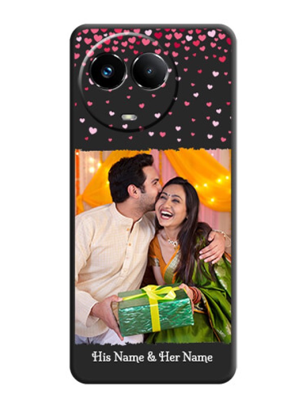 Custom Fall in Love with Your Partner on Photo On Space Black Custom Soft Matte Mobile Back Cover - Realme 11 5G