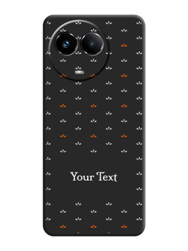 Custom Simple Pattern With Custom Text On Space Black Custom Soft Matte Mobile Back Cover - Realme 11 5G