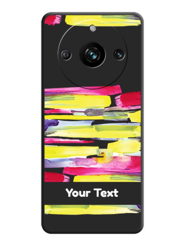 Custom Brush Coloured on Space Black Personalized Soft Matte Phone Covers - Realme 11 Pro 5G