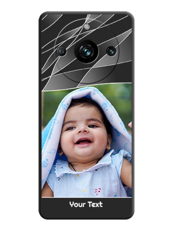 Custom Mixed Wave Lines - Photo on Space Black Soft Matte Mobile Cover - Realme 11 Pro 5G