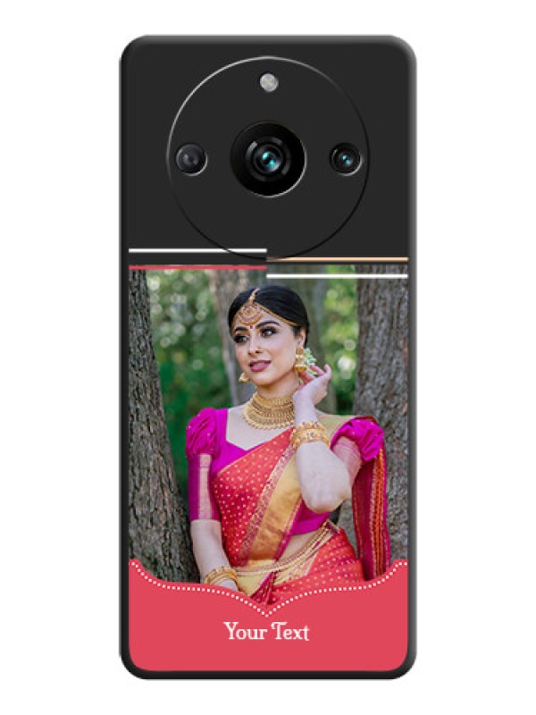 Custom Classic Plain Design with Name - Photo on Space Black Soft Matte Phone Cover - Realme 11 Pro 5G