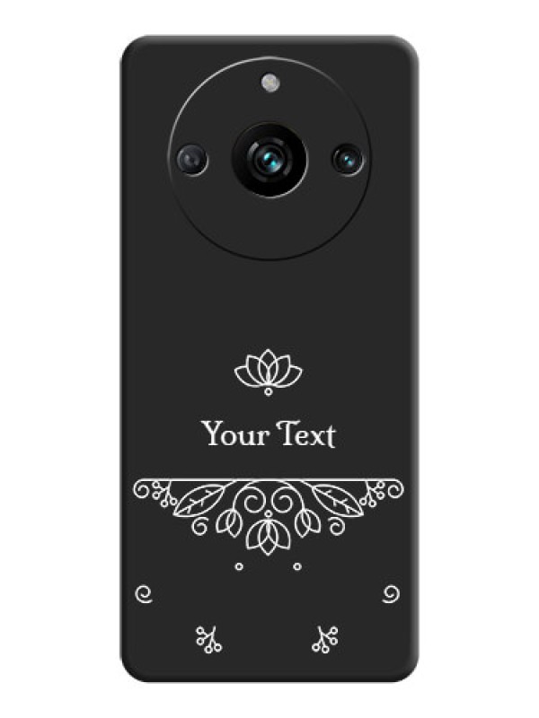Custom Lotus Garden Custom Text On Space Black Personalized Soft Matte Phone Covers - Realme 11 Pro Plus 5G