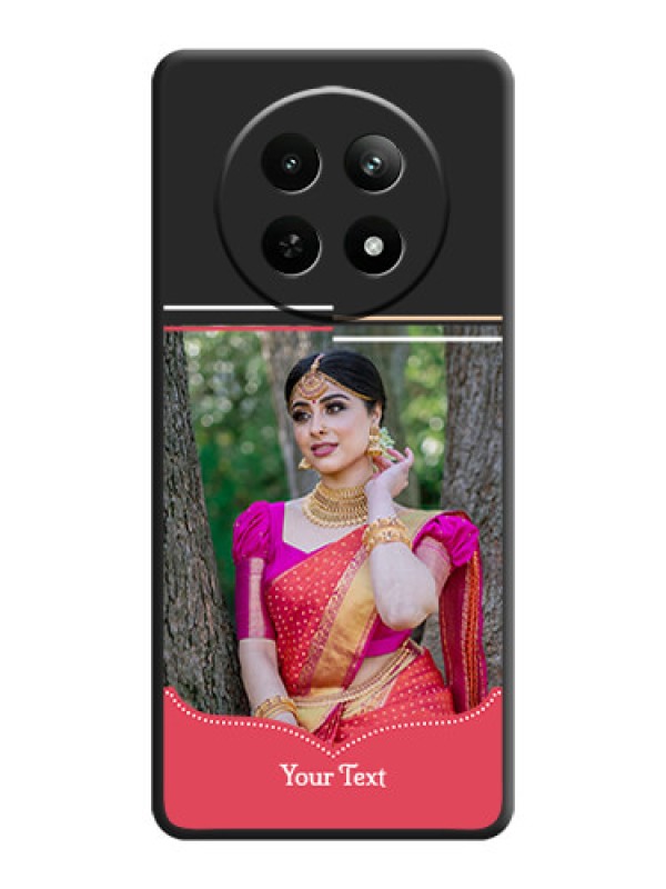 Custom Classic Plain Design with Name - Photo on Space Black Soft Matte Phone Cover - Realme 12 5G