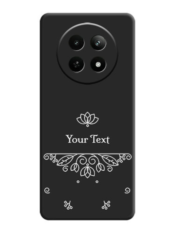 Custom Lotus Garden Custom Text On Space Black Personalized Soft Matte Phone Covers - Realme 12 5G