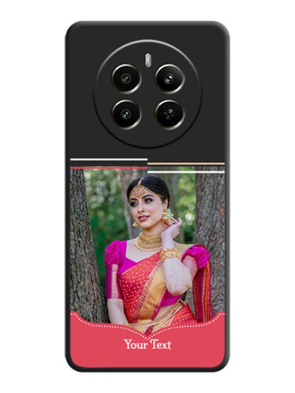 Custom Classic Plain Design with Name - Photo on Space Black Soft Matte Phone Cover - Realme 12 Plus 5G